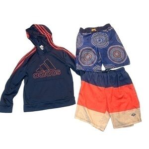 Lot of Boys Clothes- Adidas Sweatshirt and Swim Suits - Size 10/12